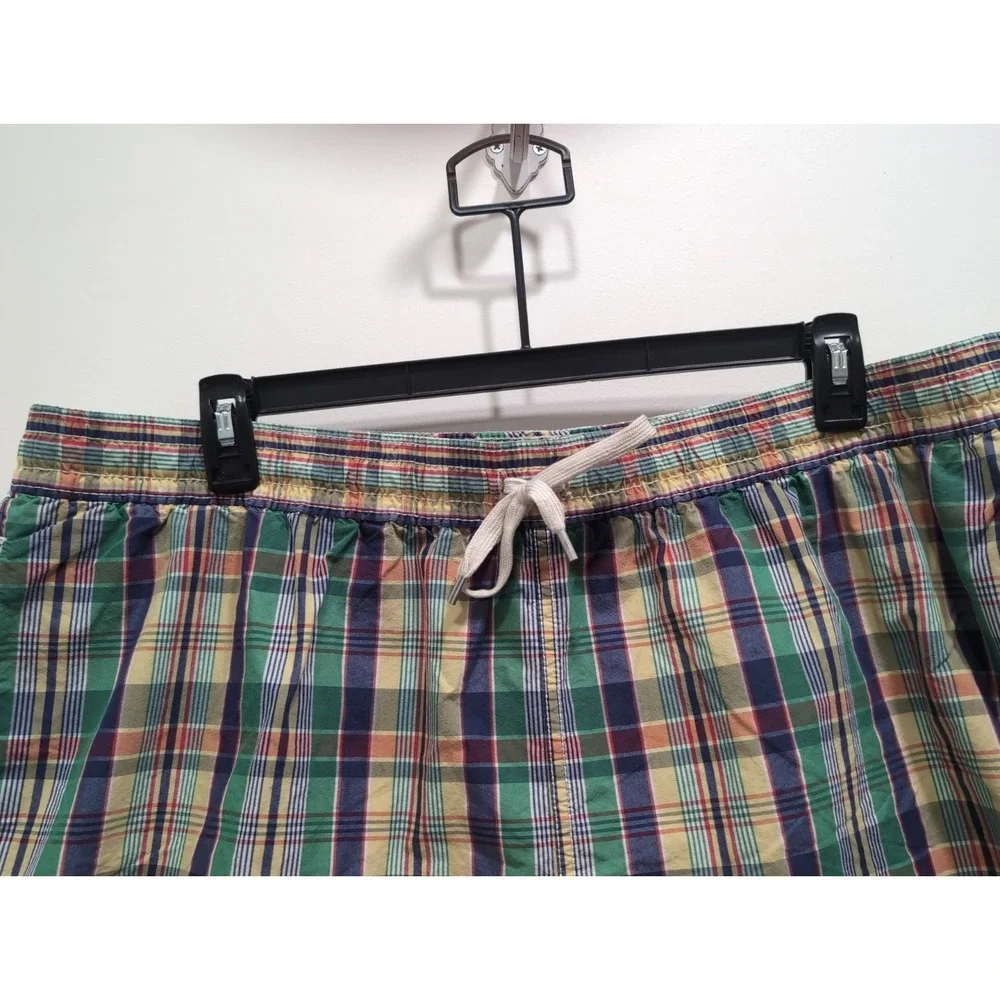 Polo‎ Ralph Lauren Men Plaid Swim Trunks in a Multi-Color Check Pattern 3XB BIG